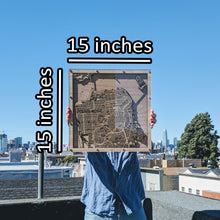 Load image into Gallery viewer, Edinburgh, Scotland, UK - 15x15in Laser Cut Wooden Map