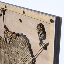 Load image into Gallery viewer, Berkeley and Oakland, CA - 15x15in Laser Cut Wooden Map
