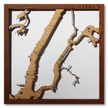 Load image into Gallery viewer, Manhattan, NY - 15x15in Upcycled Laser Cut Wooden Map