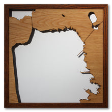 Load image into Gallery viewer, San Francisco, CA - 15x15in Upcycled Laser Cut Wooden Map