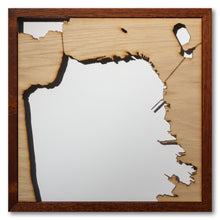Load image into Gallery viewer, San Francisco, CA - 15x15in Upcycled Laser Cut Wooden Map