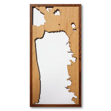 Load image into Gallery viewer, San Francisco Peninsula, CA - 15x30in Upcycled Laser Cut Wooden Map