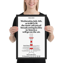 Load image into Gallery viewer, Sutro Tower 1973 Newspaper Ad Replica Poster