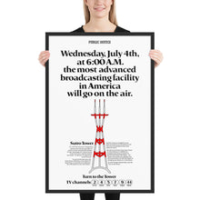 Load image into Gallery viewer, Sutro Tower 1973 Newspaper Ad Replica Poster