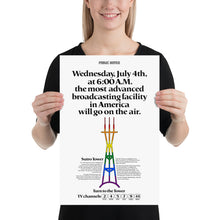 Load image into Gallery viewer, Sutro Tower 1973 Newspaper Ad Replica Poster