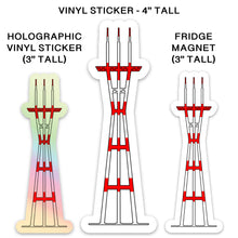Load image into Gallery viewer, San Francisco's Sutro Tower Stickers & Magnets
