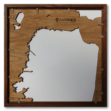 Load image into Gallery viewer, San Francisco, CA - 15x15in Upcycled Laser Cut Wooden Map
