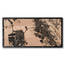 Load image into Gallery viewer, San Francisco, Oakland and Berkeley, CA - 30x15in Laser Cut Wooden Map
