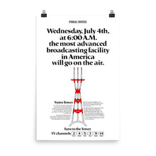 Load image into Gallery viewer, Sutro Tower 1973 Newspaper Ad Replica Poster
